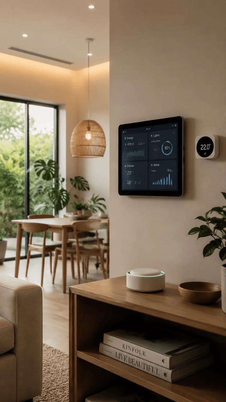 Smart home control panel for lighting and climate